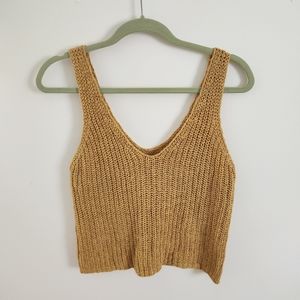Yellow Knit Tank Top